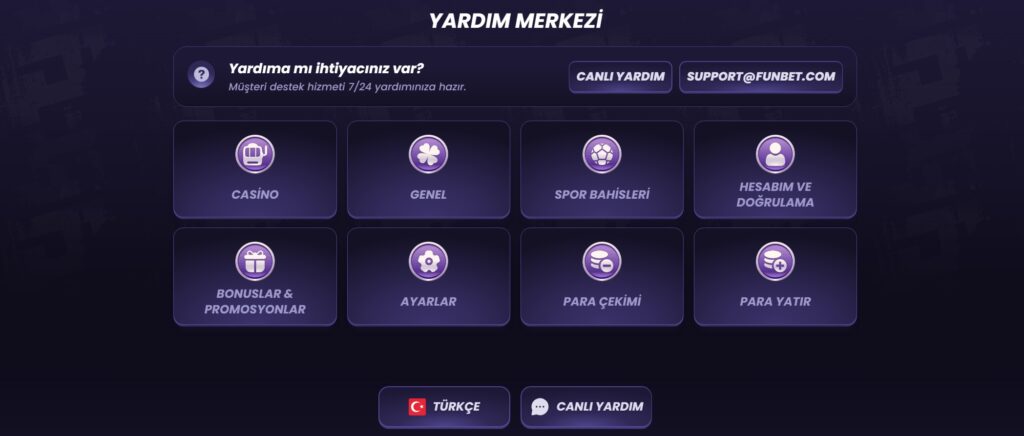 funbet canlı destek